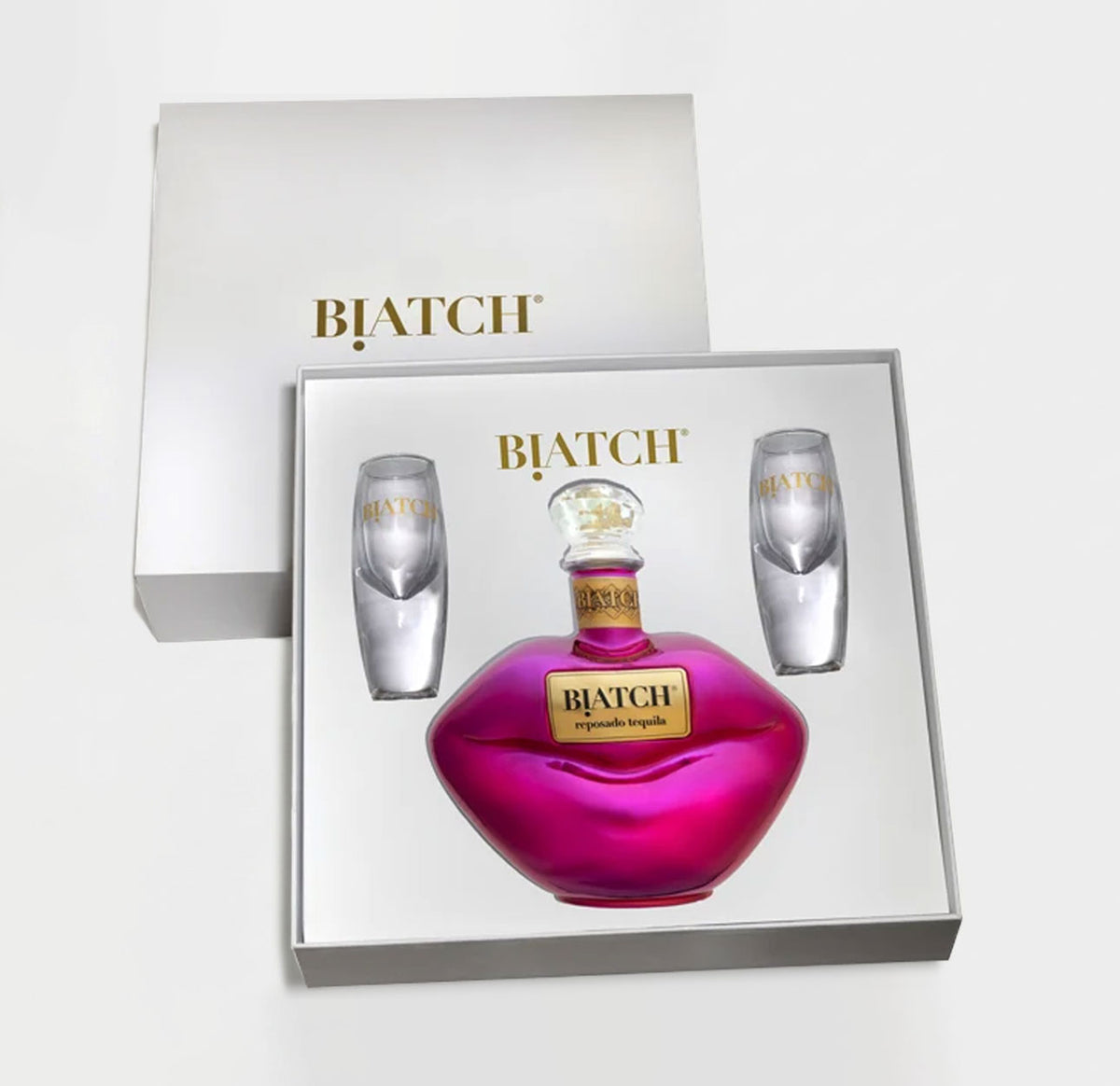BIATCH® 750mL Tequila & Sipping Glasses